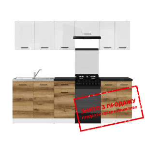 Кухня Junona Line 230 Білий глянець/Дуб делано сві...